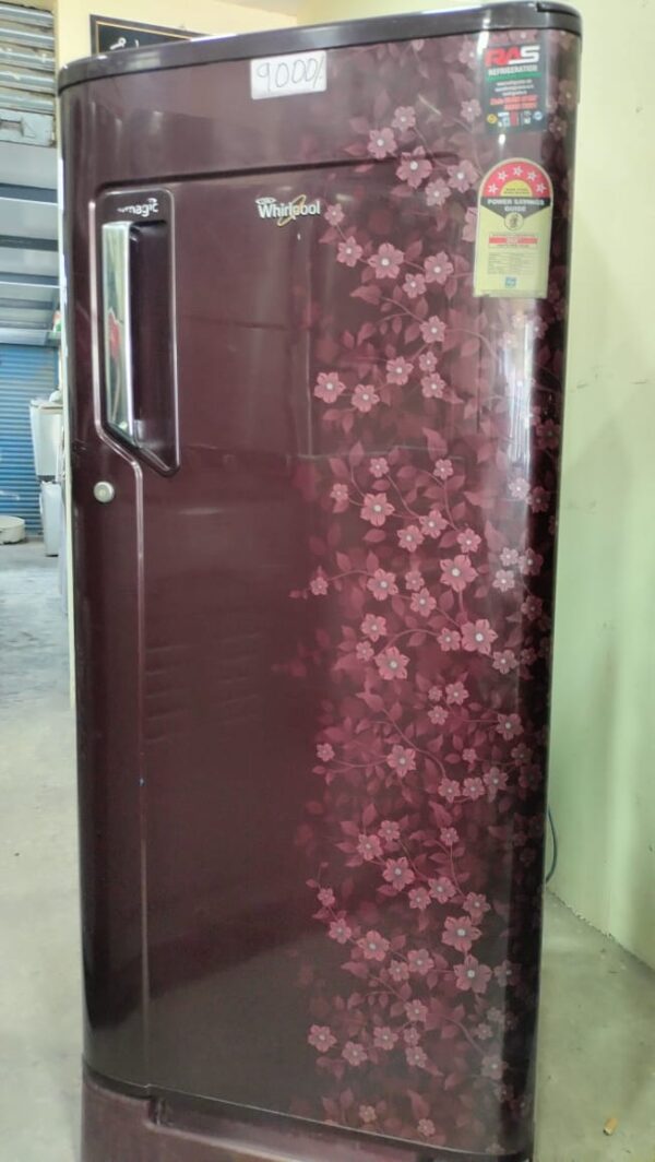 Whirlpool 190 Liters Single Door Refrigerator in Brown Color Flower Design With Base Model