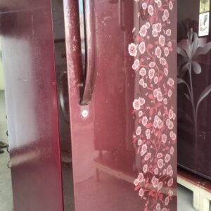 Haier 190 ltr Refrigerator Single Door With Dark Brown and flower Designs