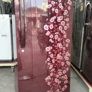 Haier 190 ltr Refrigerator Single Door With Dark Brown and flower Designs