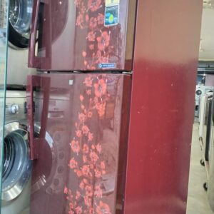 Samsung 280 ltr Refrigerator Inverter Model Double Door With Brown Color and Flower Design